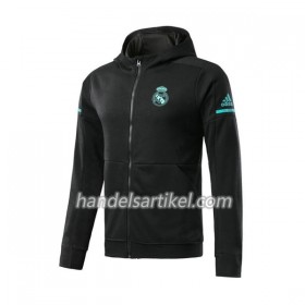 Real Madrid Hooded Trainingsjacke 2017-18 Schwarz